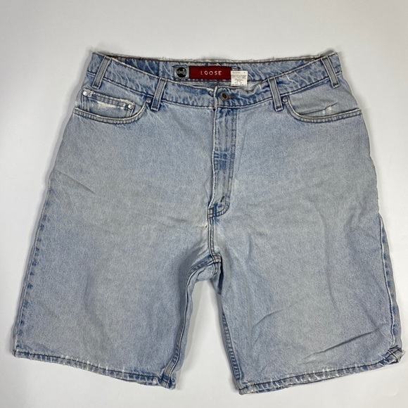 Vintage Levi's Silver Tab Loose Fit Jean Shorts 1997 Size 36 - Picture 1 of 12